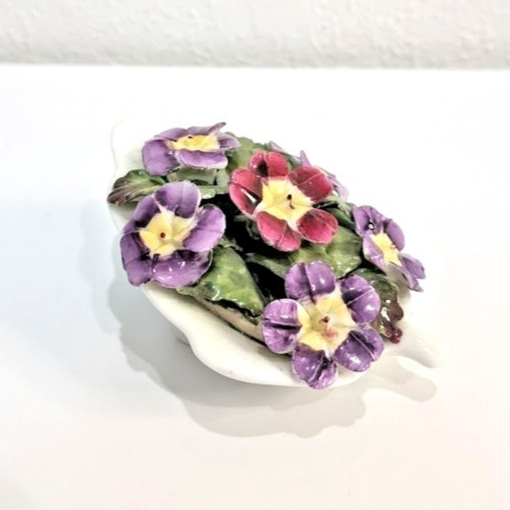 Aynsley England April Primrose Hand Painted Fine Bone China Flowers Vintage Leaf - Picture 3 of 8